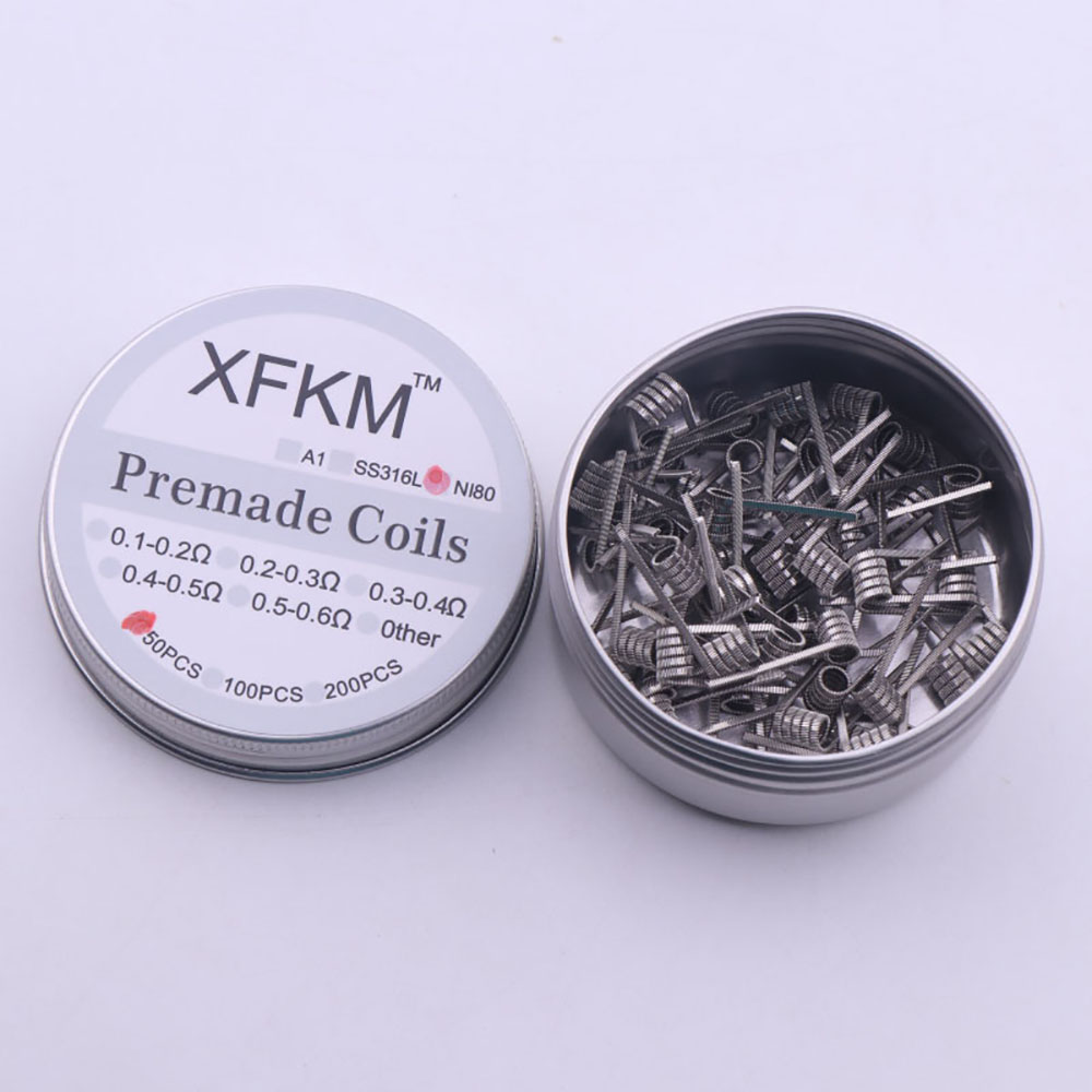 Clapton Wire Pre Built - NI80 50/100 bobina prefabricada de diámetro