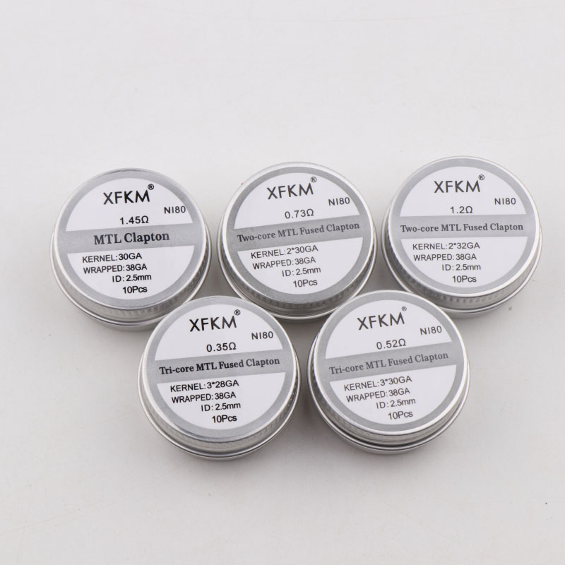 Clapton Wire Pre Built - XFKM-bobinas prefabricadas para MTL, cable calefactor