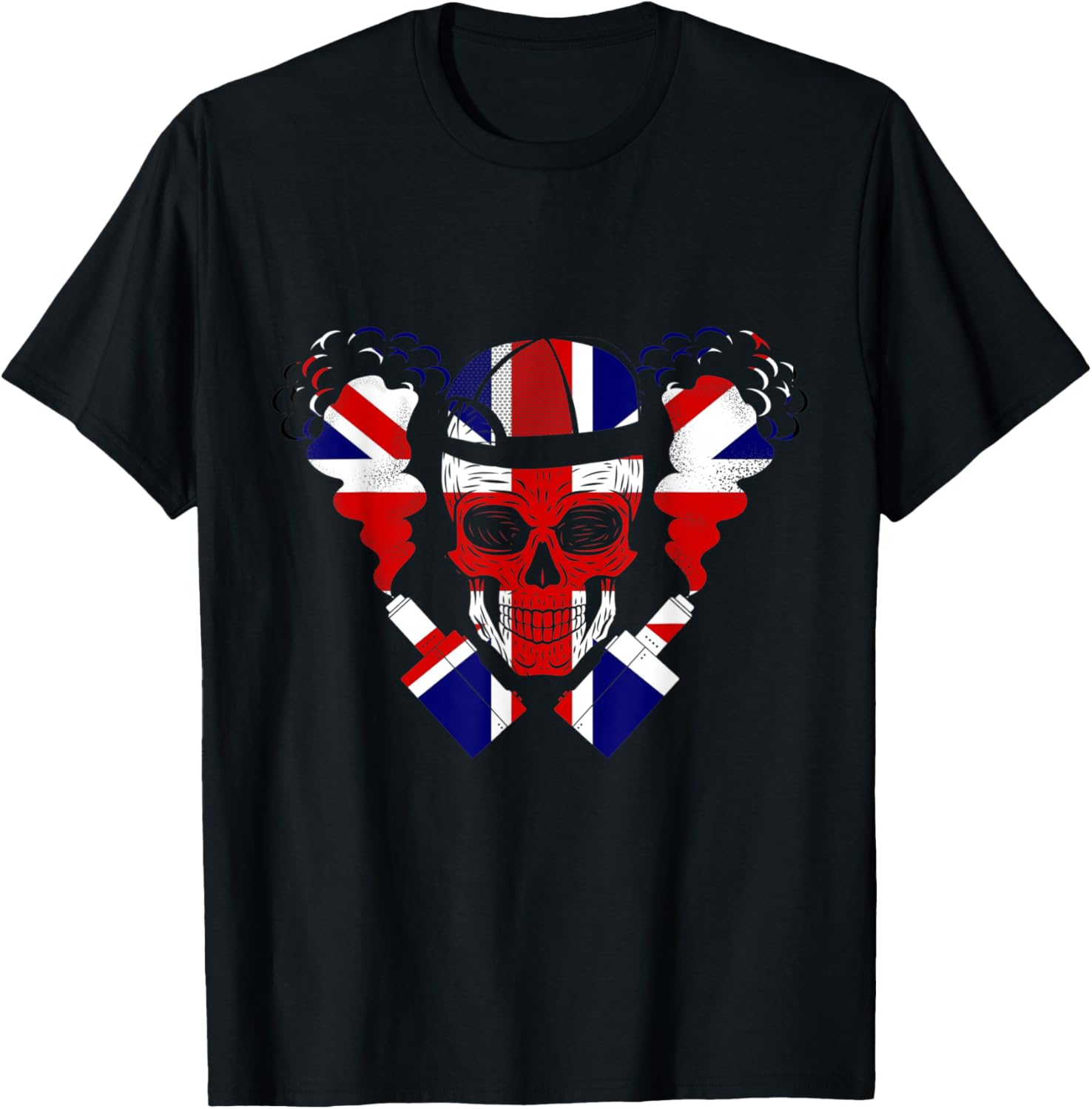 Union Jack Skull Vaping Camise - Vaping Jack reseña y precio