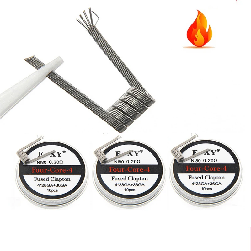 10 unids/caja Ni80 bobina pref - Clapton Wire Pre Built reseña y precio