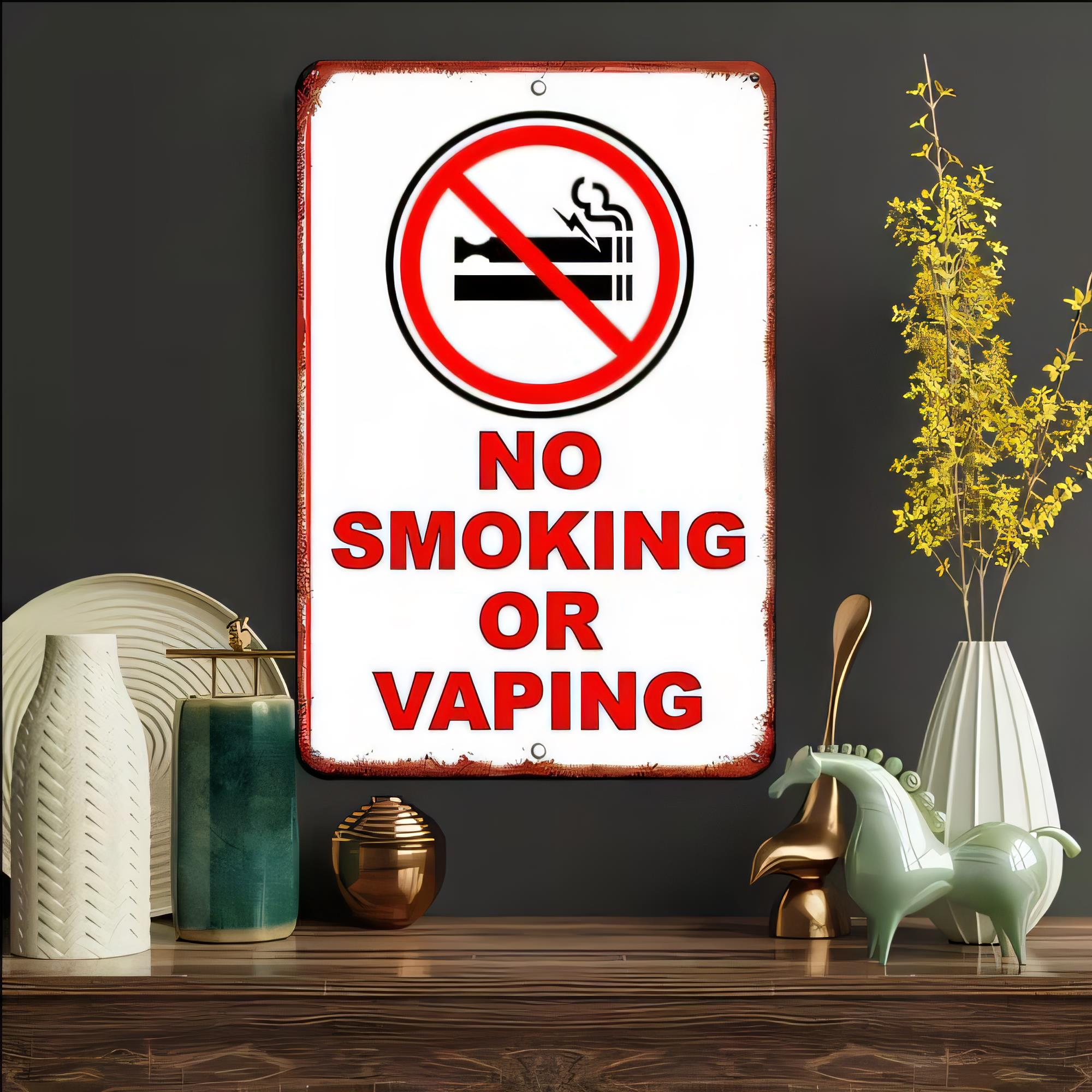 Letrero de Metal Retro, Prohib - Vaping Area reseña y precio