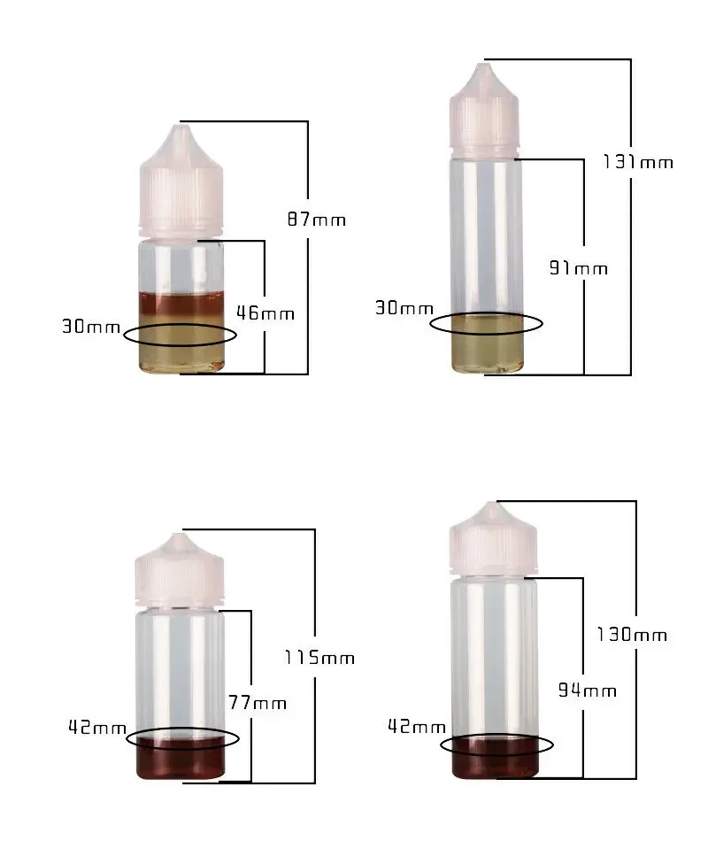 50 Uds 30/60/100/120ml botella - Juice Bottle Dropper reseña y precio